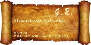 Gladovszky Relinda névjegykártya